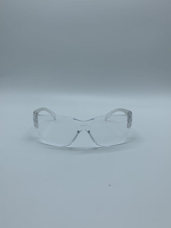 A pair of Safety Glasses on a white background.