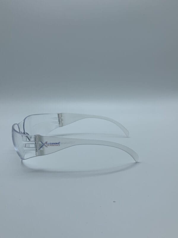 A pair of Safety Glasses on a white surface.