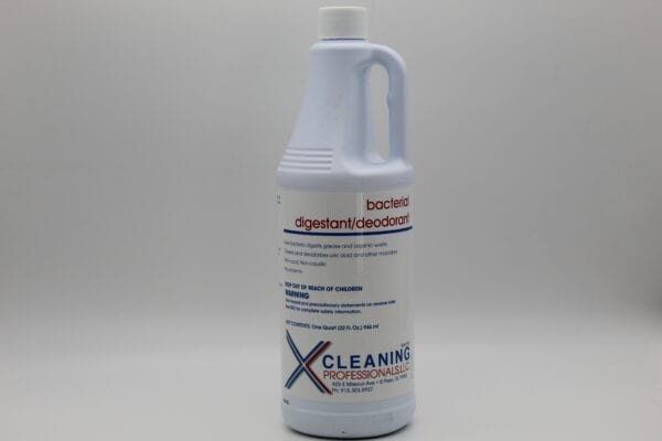 A bottle of Neutral Disinfectant Cleaner on a white surface.