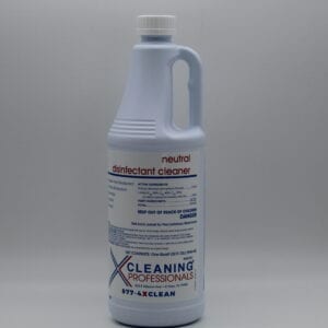 A bottle of Neutral Disinfectant Cleaner on a white background.